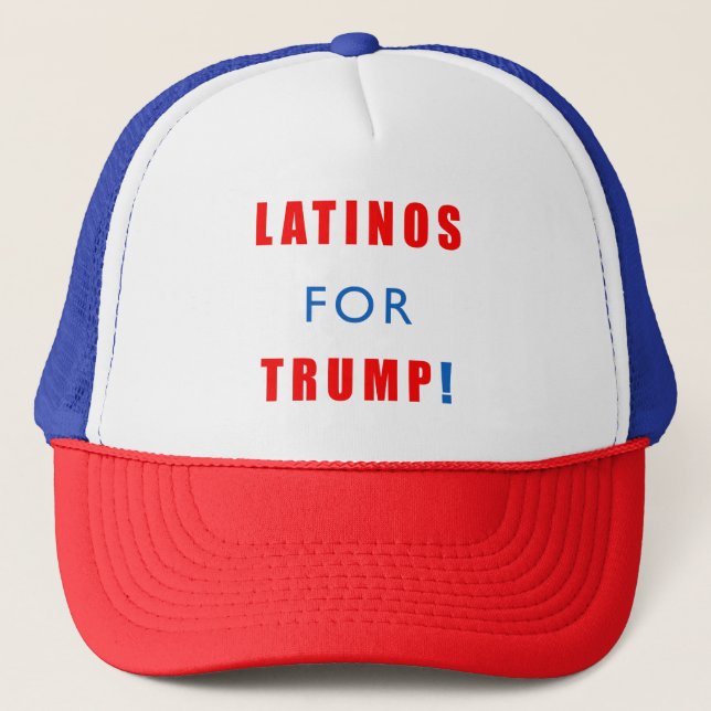 Latinos für Donald Trump Truckerkappe (Vorderseite)