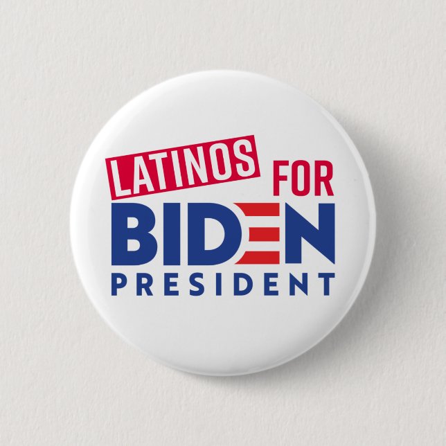 Latinos für Joe Biden Round Button (Vorderseite)