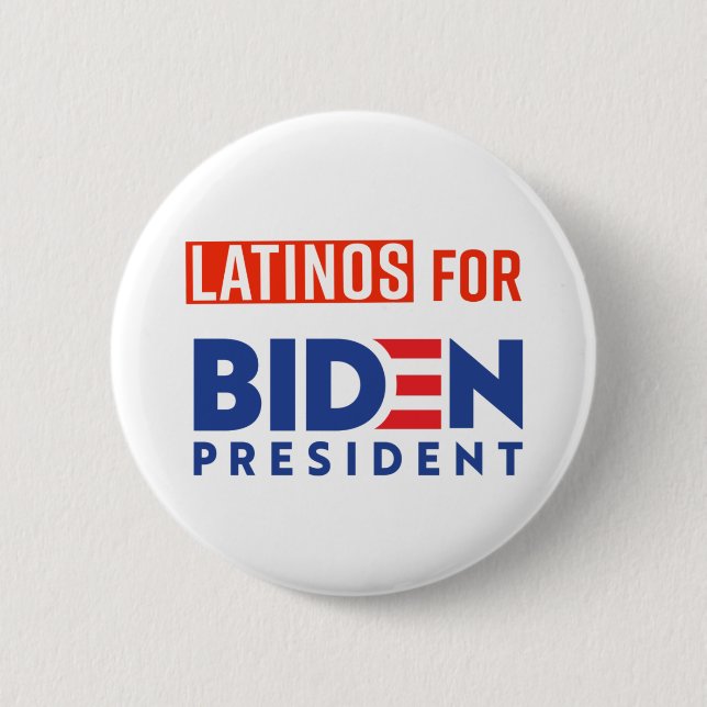 Latinos für Joe Biden Round Button (Vorderseite)