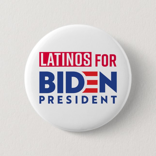Latinos für Joe Biden Round Button (Vorderseite)