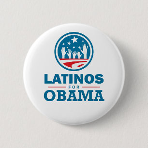 Latinos für Obama Button