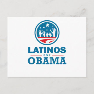 Latinos für Obama Postkarte