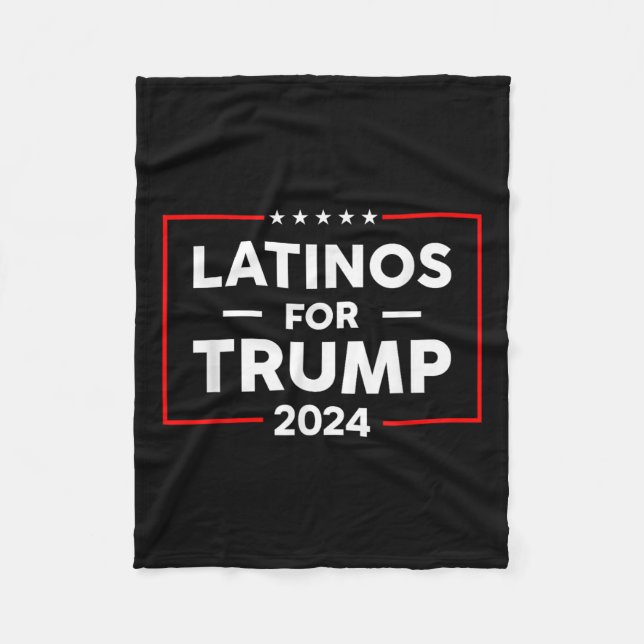 Latinos für Trump 2024 Fleecedecke (Vorderseite)