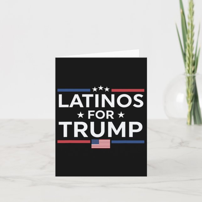 Latinos für Trump 2024 - Präsidentenwahl Trump Karte (Vorderseite)
