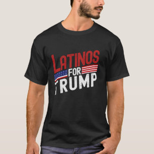Latinos für Trump 2024 Wahl USA Flag Hispanic T-Shirt