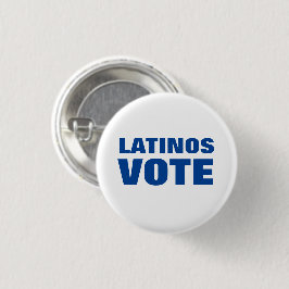 Latinos Wählen Sie die Stimme latino weiß und blau Button