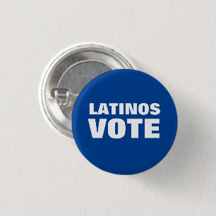 Latinos Wählen Sie für Latino Blau und Weiß modern Button