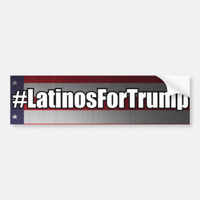 #LatinosForTrump Latinos für Trumpf-Autoaufkleber Autoaufkleber (Vorne)