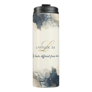 Latitude Alcohol-Tinte künstlerisch Thermosbecher