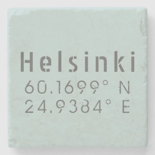 Latitude Longitude Helsinki Steinuntersetzer