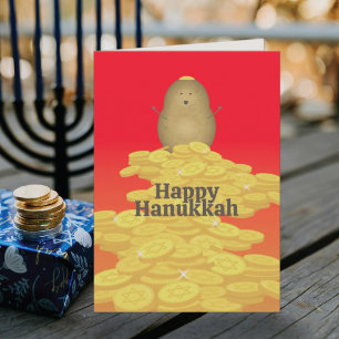 Latkes und Gelt Hanukkah Card Feiertagskarte
