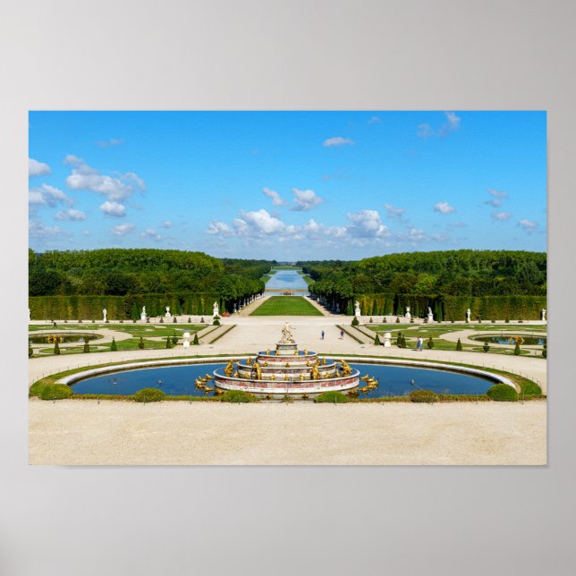 Latona Fountain and Grande Perspective, Versailles Poster (Vorne)