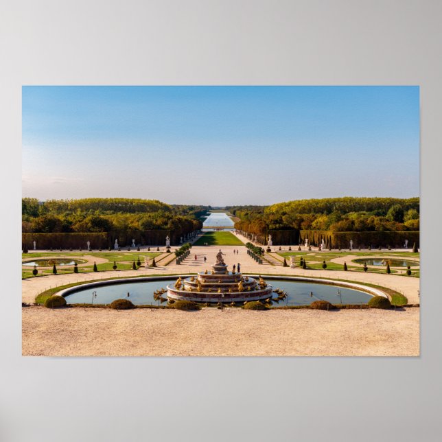 Latona Fountain and Grande Perspective, Versailles Poster (Vorne)