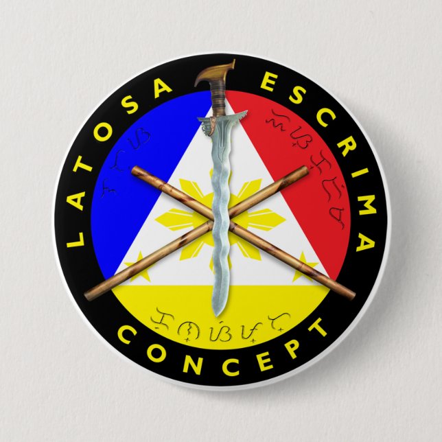 Latosa Escrima Knopf Button (Vorderseite)