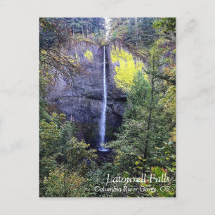 Latourell Falls, Oregon Feiertagspostkarte