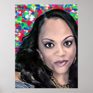 Latoya in Farbe selfie Poster