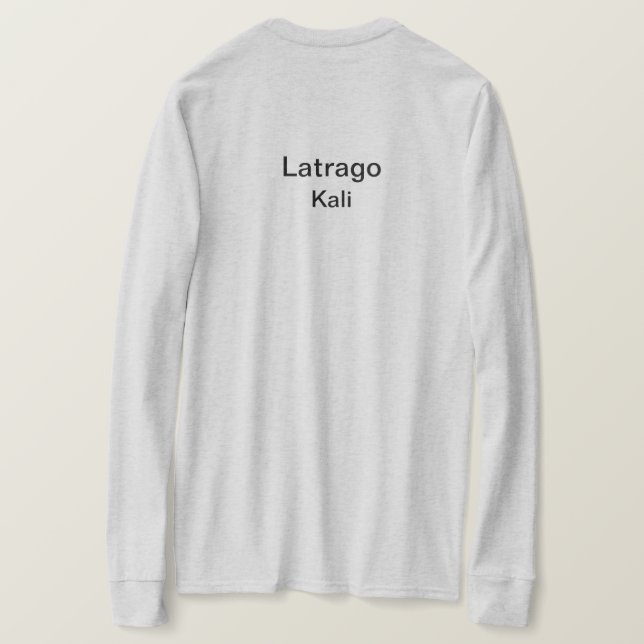 Latrago Kali - Schneiden und Kontrollieren T-Shirt (Design Rückseite)