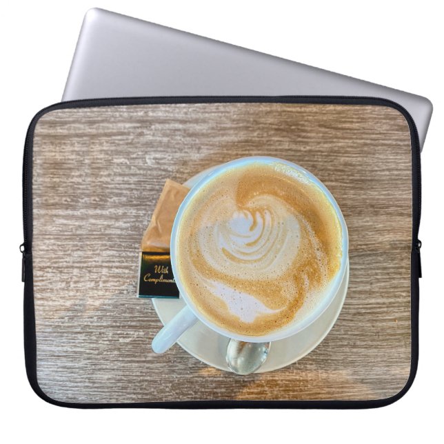 Latte Art Laptopschutzhülle (Vorderseite)