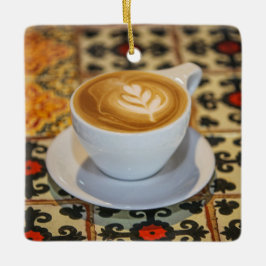 Latte auf mexikanischer Fliese | Pescadero, Mexiko Keramikornament