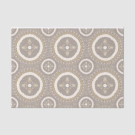 Latte Beige Elegante Ornamental Floral Seidenpapier