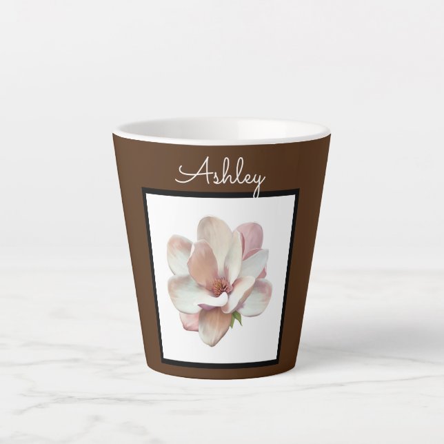 Latte coffe Tasse mit Monogramm (Vorderseite)