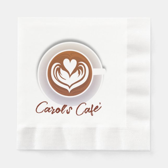 Latte Coffee Cup Serviette (Vorderseite)
