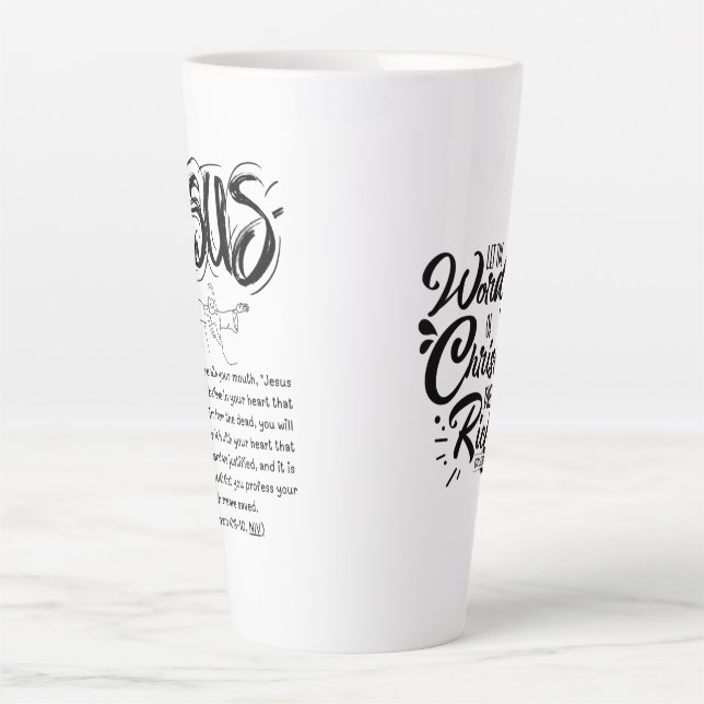 Latte Coffee Tasse - Heilsgebet - Glaube (Vorderseite)
