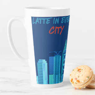 Latte in jeder Großstadt Milchtasse