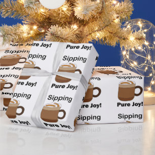 Latte Kaffee trinken, reine Freude Geschenkpapier