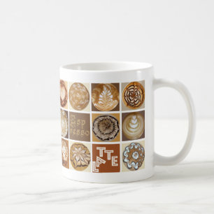 Latte Kunst-Quadrate Kaffeetasse
