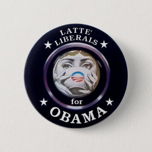 Latte Liberaler für Obama-Button Button