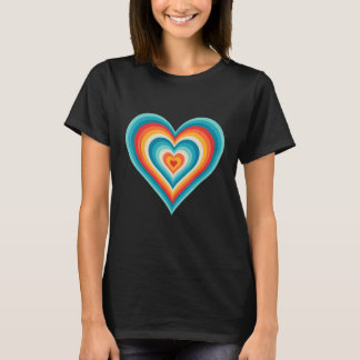 Latte Liebe Coffee Heart Pattern im pulsierenden S T-Shirt