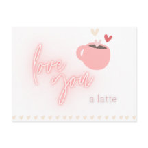 Latte Liebe Postkarte