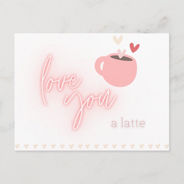 Latte Liebe Postkarte (Vorderseite)