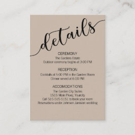 Latte Mocha Black Love Schrift Details Begleitkarte