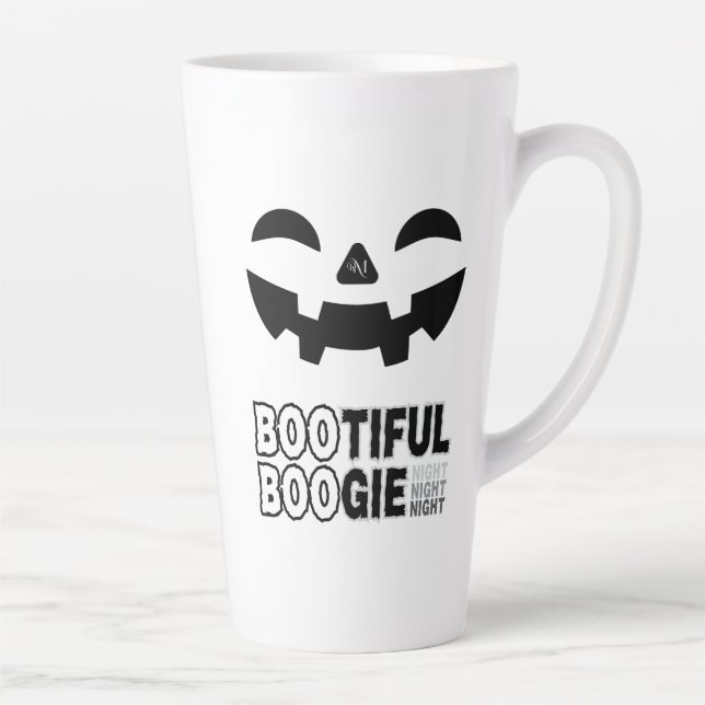 Latte Mug 17oz : HALLOWEEN Face Milchtasse (Rechts)