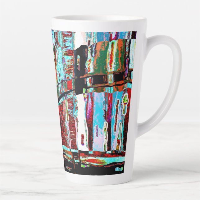 Latte-Mug – Abstractes Design mit Kollaps-Reflexio Milchtasse (Rechts)