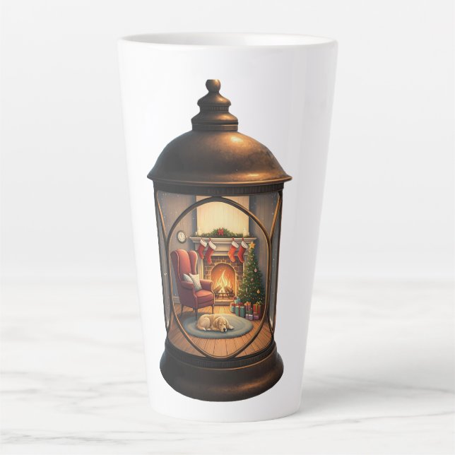 Latte Mug-Christmas Lantern Milchtasse (Vorderseite)