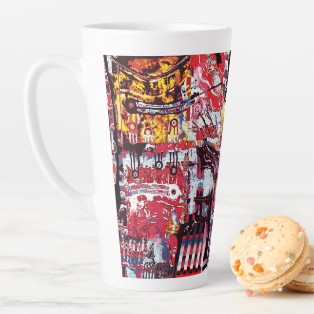 Latte Mug – Fragmented Pulse Milchtasse (Beispiel)