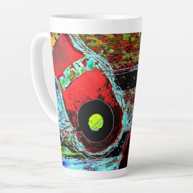 Latte Mug - Frequency Serpent Abstract Energy Milchtasse (Linke Ecke)