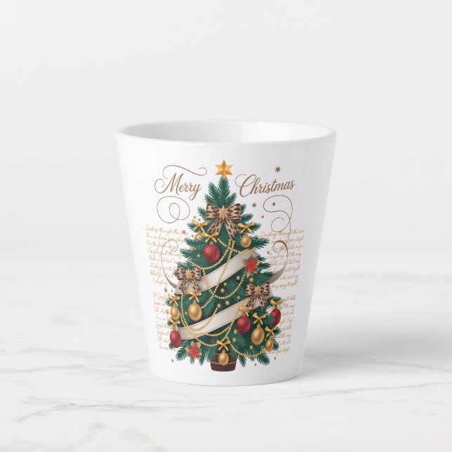 Latte Mug-Merry Christmas Latte Mug Milchtasse (Vorderseite)