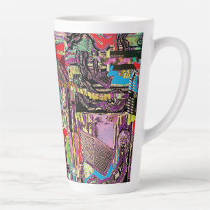 Latte-Mug – Urbane Fraktale Milchtasse