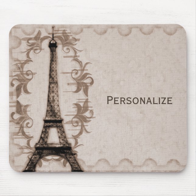 Latte Paris Grunge-Mauspad Mousepad (Vorne)
