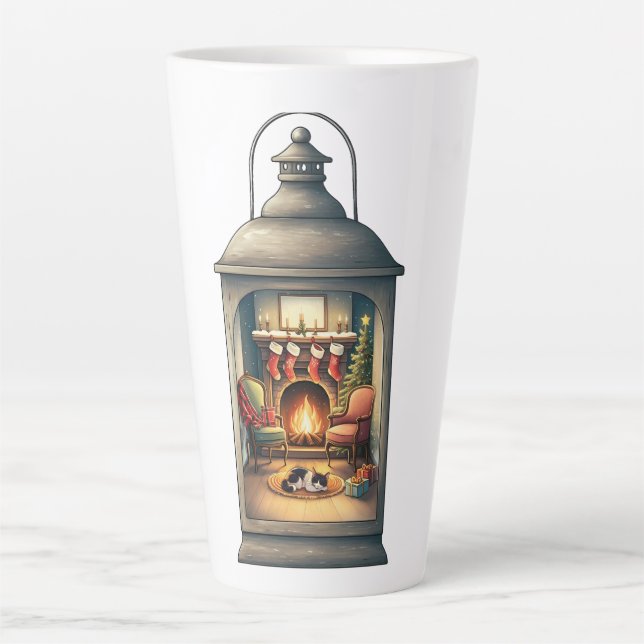 Latte-Tasse-Christmas-Laterne Milchtasse (Vorderseite)