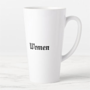 Latte-Tasse Frauen schwarze Farbe Text Tassen oder