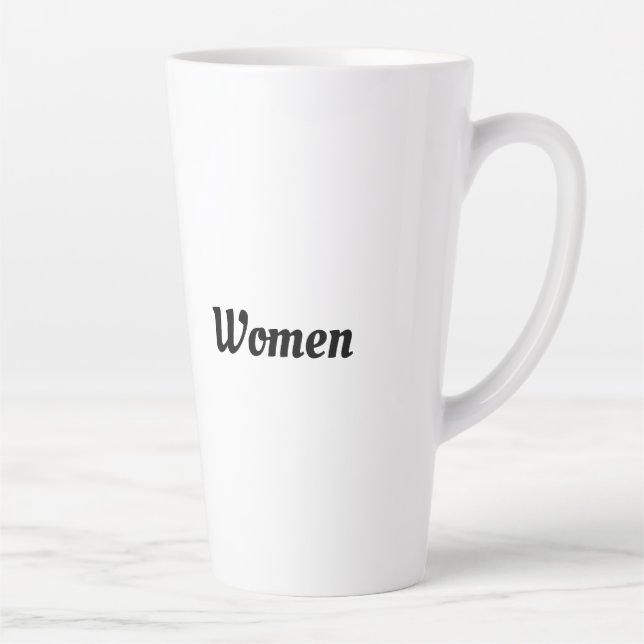 Latte-Tasse Frauen schwarze Farbe Text Tassen oder (Rechts)