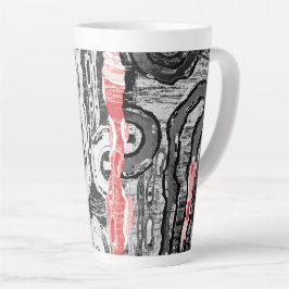 Latte-Tasse – Friction Lands abstraktes Design Milchtasse