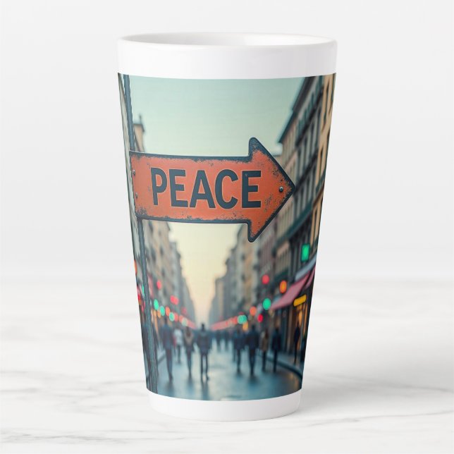 Latte-Tasse (Friedenszeichen) Milchtasse (Vorderseite)