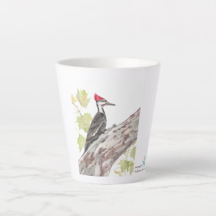 Latte-Tasse - Helmspecht Milchtasse