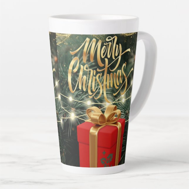 Latte Tasse im Stilstil (Rechte Ecke)